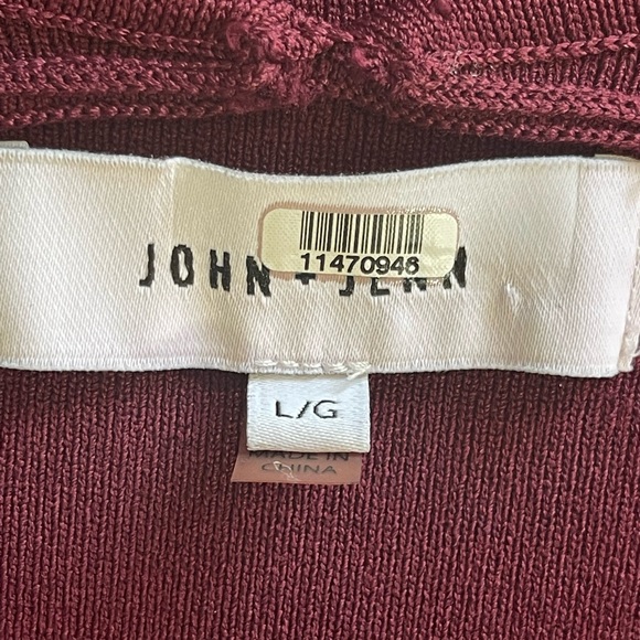 John + Jenn Burgundy Veronica V Neckline Long Sleeve Cutout Body Mini L … - Picture 3 of 14